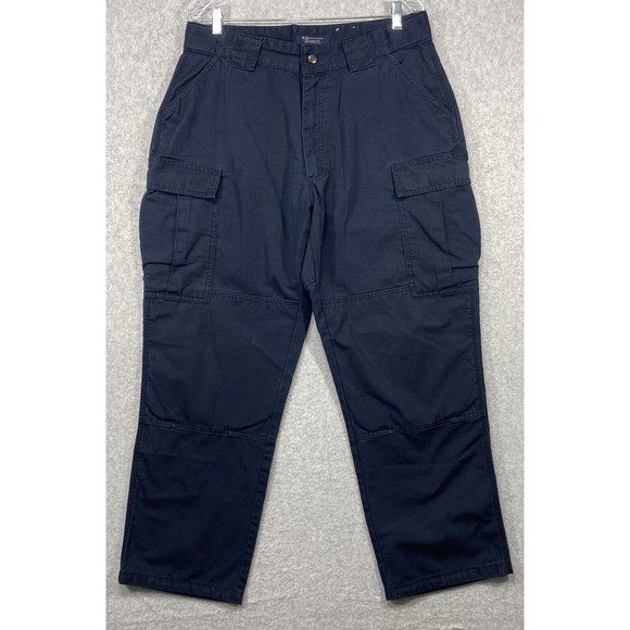 5.11 Tactical Pants Mens 35.5-39 (34x28) Ripstop Cargo Pockets Utility Work Blue - Picture 1 of 13